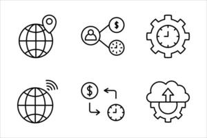 digital icon set vector
