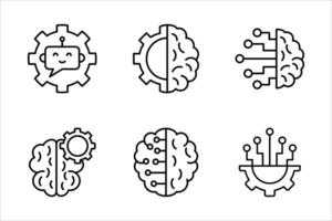 Machine icon set vector