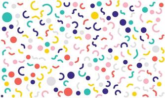 playful and colorful abstract pattern, featuring various shapes including circles, curved lines, and stylized C shapes. vector