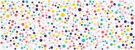 Abstract colorful random circles seamless pattern on cream background vector