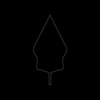 'Gunungan Wayang' Silhouette, a 'gunungan' is a triangular or conical figure that appears at the beginning and end of a wayang performance, Javanese Shadow Puppet. Javanese Culture Icon Symbol. Flat vector