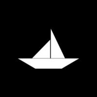 Boat, Water Craft Shape Inspired by Origami Form, can use for Logo, Pictogram, Website, Apps, or Graphic Design Element. White Color and Editable vector