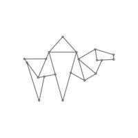 Camel Polygonal Lines, can use for Logo, Pictogram, Animal Figure, Website, Apps, or Graphic Design Element. Editable and Flat vector