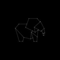 Elephant Polygonal Lines, can use for Logo, Pictogram, Animal Figure, Website, Apps, or Graphic Design Element. Editable vector