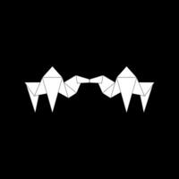 Pair Camel Shape Inspired by Origami Form, can use for Logo, Pictogram, Animal Figure, Website, Apps, or Graphic Design Element. Editable vector