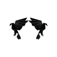 Pair Eagle Shape Inspired by Origami Form, can use for Logo, Pictogram, Bird Figure, Website, Apps, or Graphic Design Element. Editable vector