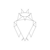 Owl Polygonal Lines, can use for Logo, Pictogram, Bird Figure, Website, Apps, or Graphic Design Element. Flat and Editable vector