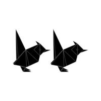 Pair of the Finches, Goldfinch Shape Inspired by Origami Form, can use for Logo, Pictogram, Bird Figure, Website, Apps, or Graphic Design Element. Editable vector