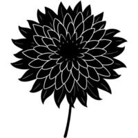 Beautiful flower silhouette for nature and botanical vector