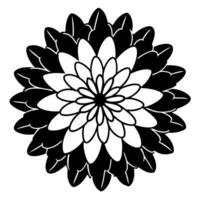 Elegant floral silhouette for design projects and artwork. vector