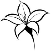Beautiful lily silhouette great for patterns and illustrations. vector