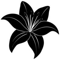 Beautiful lily silhouette great for patterns illustration vector