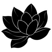Simple magnolia bloom art ideal for nature themed graphic projects vector