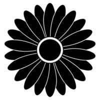 Beautiful gerbera bloom silhouette for botanical-themed illustrations vector