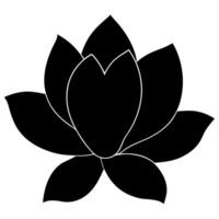 Simple magnolia bloom art for nature-themed graphic projects vector