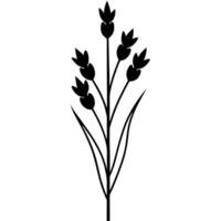 Elegant gladiolus silhouette perfect art and design projects vector