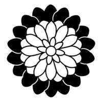 Elegant marigold silhouette perfect for design projects. vector