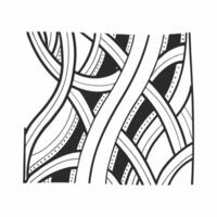 Creative Line Pattern with Minimal Silhouette Textile vector