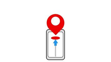 GPS navigation path icon animation on smartphone. GPS navigation path animation. Location marker. Supply chain. Travel. video