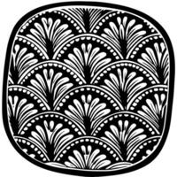 Abstract Silhouette with Line Pattern for Textile and Interior Design vector