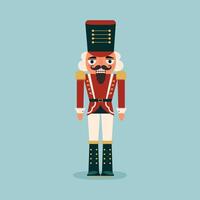 Christmas nutcracker on light background vector