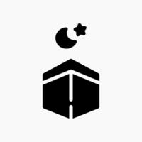Design Illustration graphic of mecca icon with glyph style. Suitable for UI, mobile design, web design, etc. vector