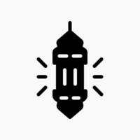 Design Illustration graphic of glow lantern icon with glyph style. Suitable for UI, mobile design, web design, etc. vector