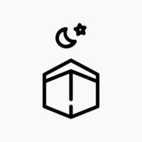 Design Illustration graphic of mecca icon with line style. Suitable for UI, mobile design, web design, etc. vector