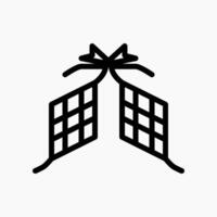 Design Illustration graphic of rice cake icon with line style. Suitable for UI, mobile design, web design, etc. vector