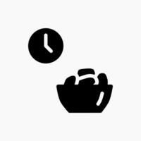 Design Illustration graphic of breaking the fast icon with glyph style. Suitable for UI, mobile design, web design, etc. vector