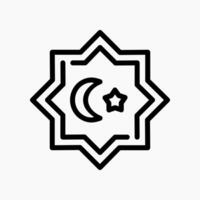 Design Illustration graphic moon and star icon with line style. Suitable for UI, mobile design, web design, etc. vector