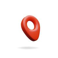 3d render red pin position on the map 2. Mark location on the cartography. illustration three dimensional internet navigation. Direction tags address. Road point symbol for travel. Delivery info vector