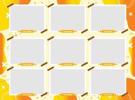 photo frame template with gradient and modern colors vector