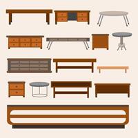 table set with different shapes vector