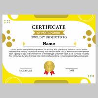 modern and elegant certificate flat design template vector