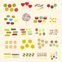 candy collection with different types vector