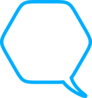 Text talk balloon. Speech bubbles cloud for dialog. Outline comic cloud box for message. Frame shape for comment. Hexagon sticker. png
