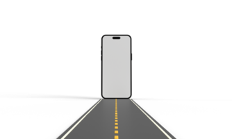 smartphone mobile using phone tablet display mockup empty blank object road object dicut technology electronic banner graphic design advertisement marketing sale way speed branding showing device png