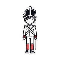 Illustration of a toy soldier character in uniform vector