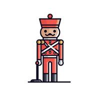Nutcracker toy figure in festive design vector