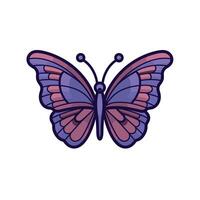 Purple butterfly with intricate wing patterns vector