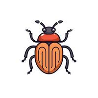 Colorful beetle with distinct patterns on display vector