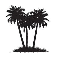 Minimalist Palm Tree Silhouette Design Isolated vector