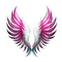 Elegant Pair of Soft Pink Angel Wings isolated on transparent background png