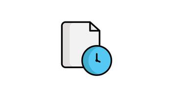 History animated icon. animated icon related to time and date. suitable for user interface, provide visual feedback and more video