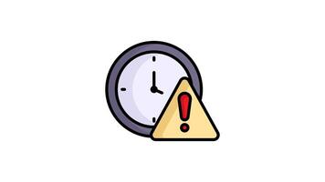Delay animated icon. animated icon related to time and date. suitable for user interface, provide visual feedback and more. animation with transparent background video