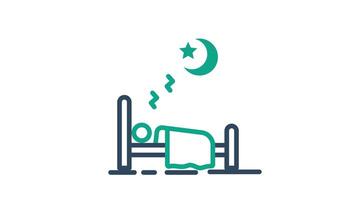 Sleep animated icon. animated icon related to time and date. suitable for user interface, provide visual feedback and more. animation with transparent background video