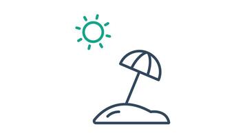 Summer animated icon. animated icon related to holiday. suitable for user interface, provide visual feedback and more. animation with transparent background video