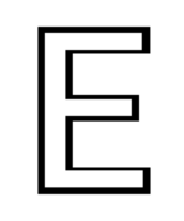 english capital letter E png