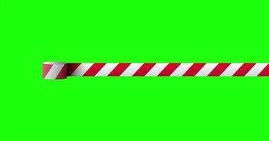 Warning tape and police line animation. Red and white line striped animation. Warning danger tape. Seamless animation video